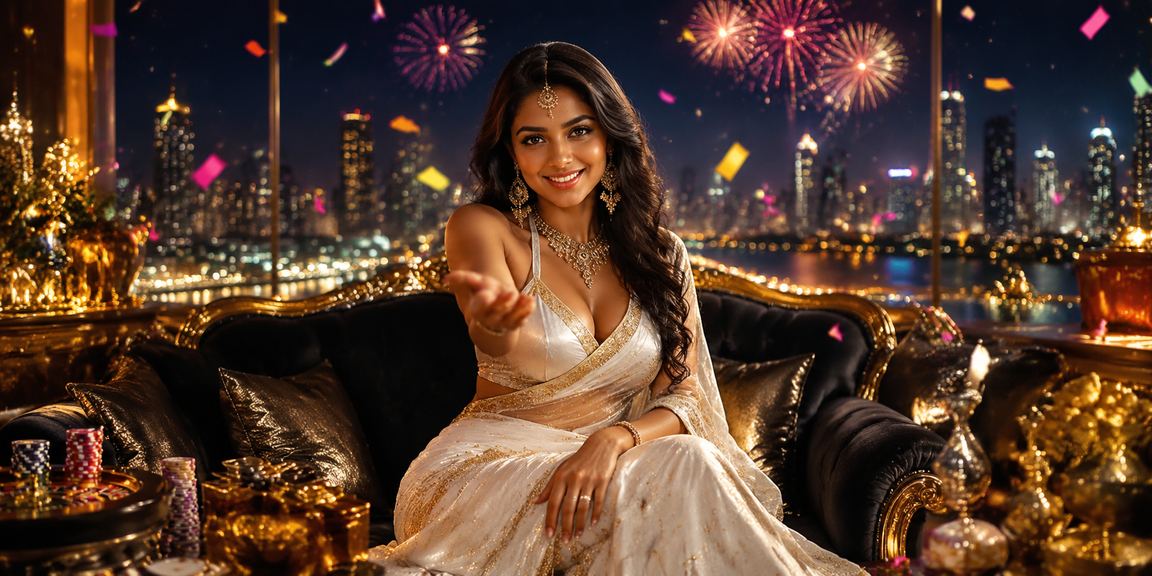 India cricket betting with festive saree attire